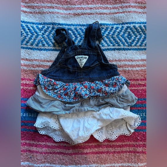 Oshkosh Ruffle Denim Jumper - Picture 2 of 3